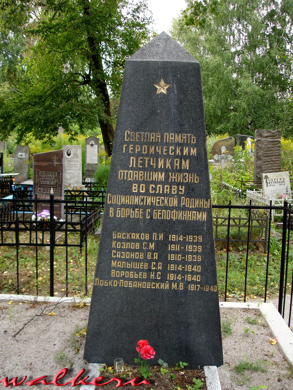 Братская Могила летчиков на Красносельском кладбище