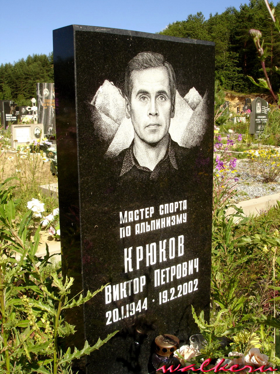 Могила Крюкова В.П. на Кузьмоловском кладбище