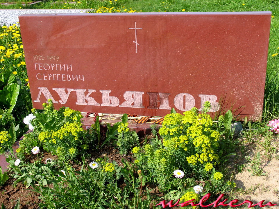 Могила Лукьянова Г.С. на Кузьмоловском кладбище