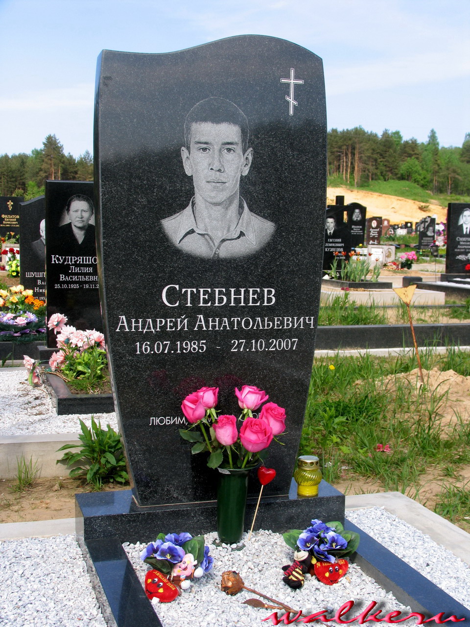 Могила Стебнева А.А. на Кузьмоловском кладбище