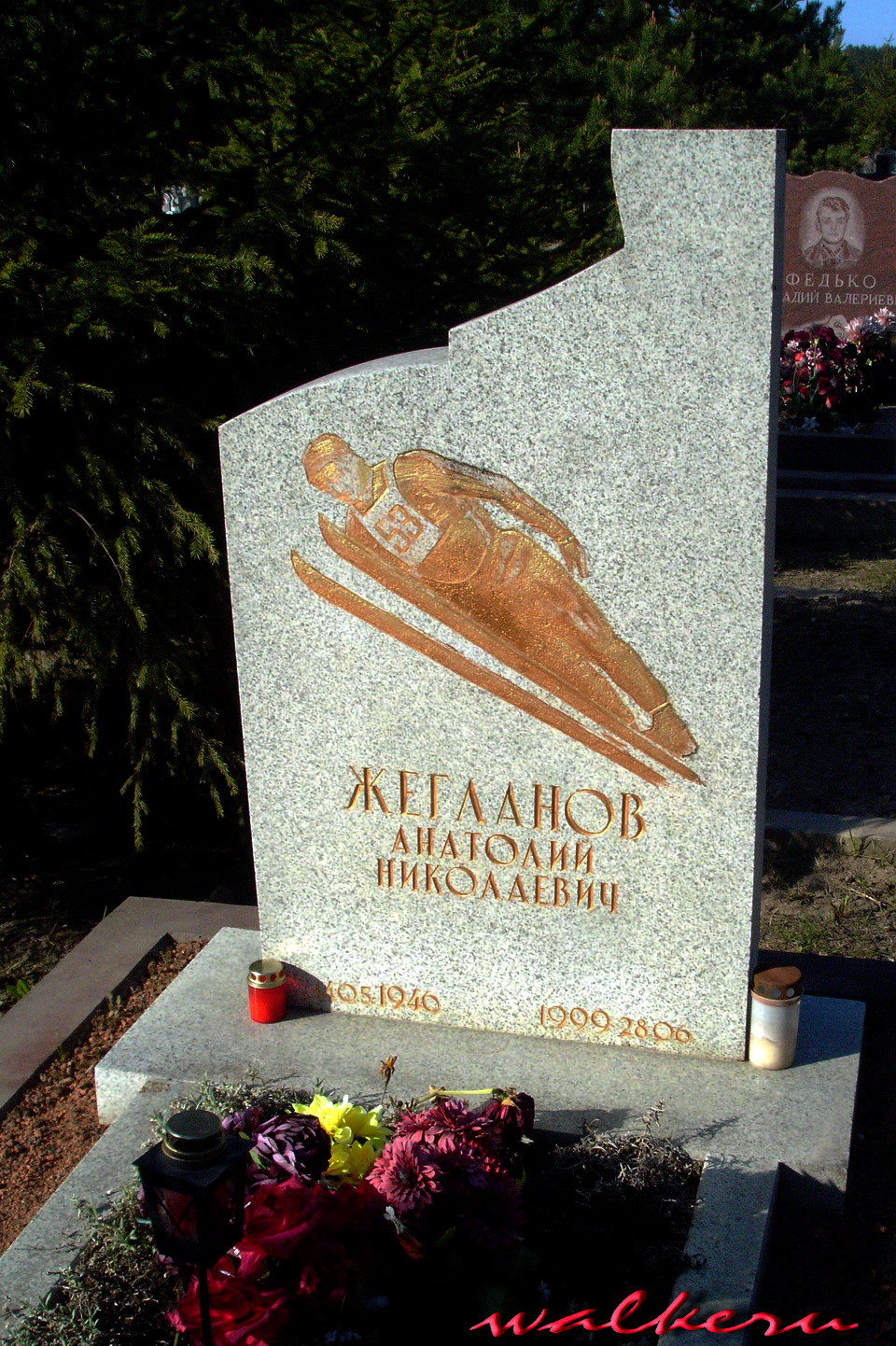 Могила Жегланова А.Н. на Кузьмоловском кладбище