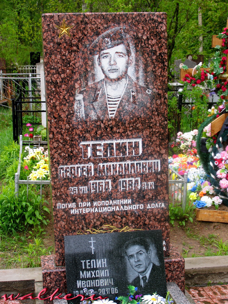Могила Телина С.М. на Ново-Троицком кладбище