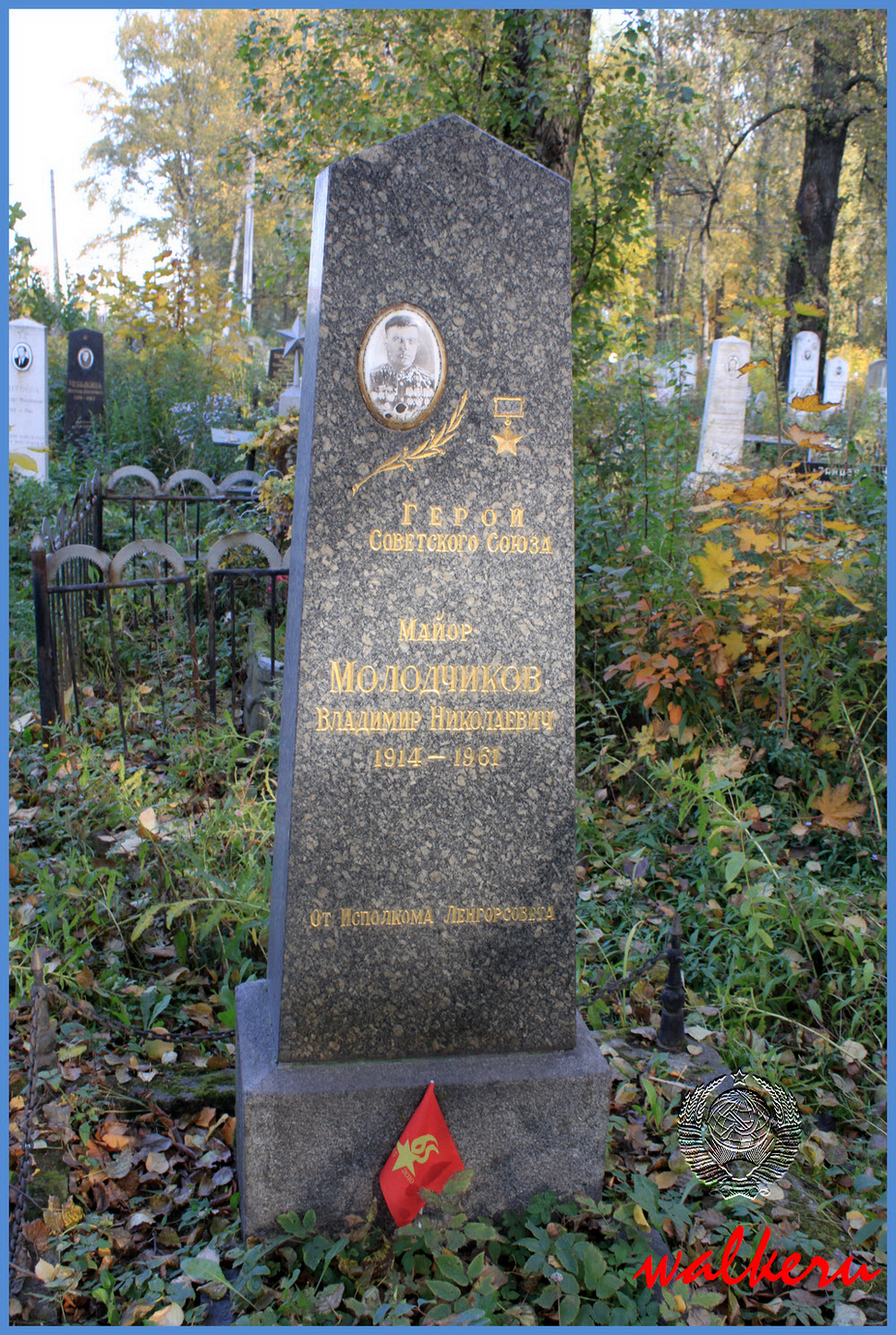 Могила Молодчикова В.Н.Ново-Волковском кладбище