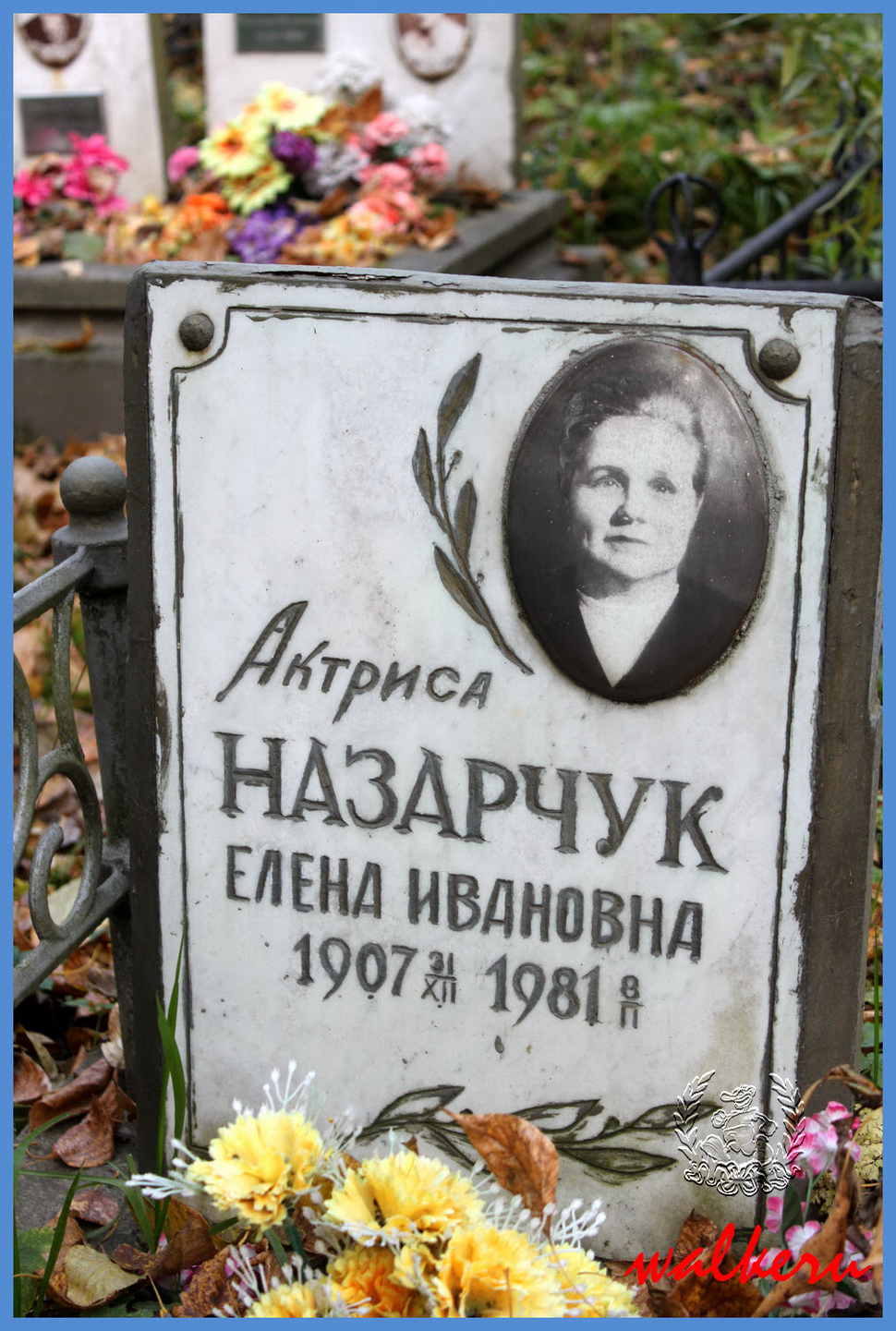 Могила Назарчук Е.И. на Ново-Волковском кладбище