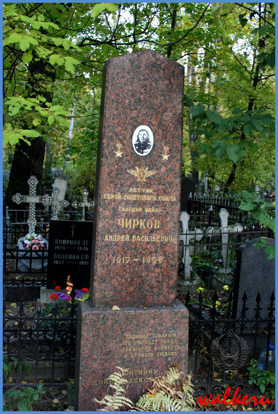 Могила Чиркова А.В. на Ново-Волковском кладбище