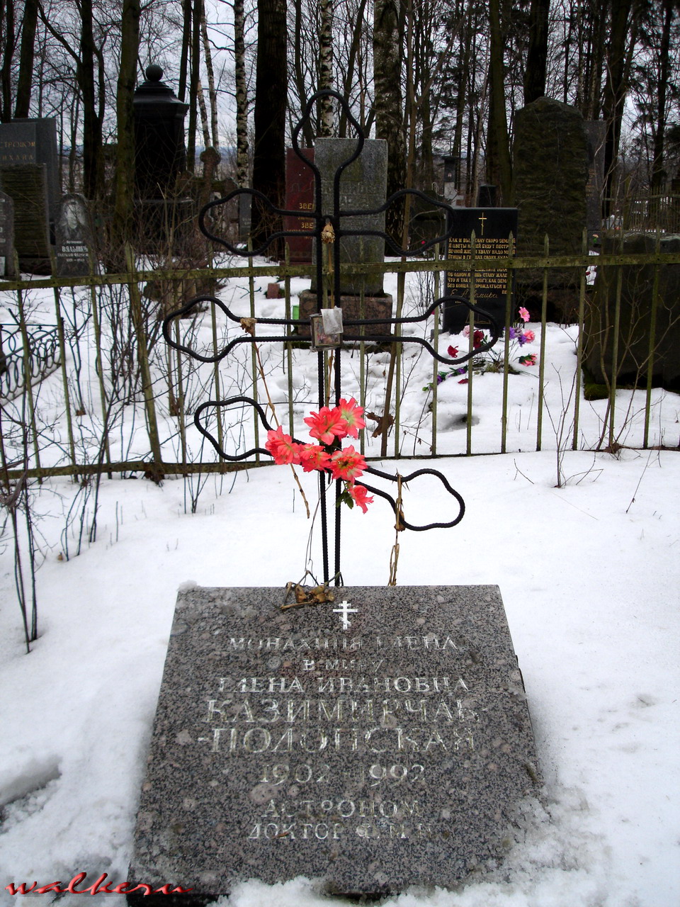 Могила Казимирчак-Полонской Е.И. на Пулковском кладбище