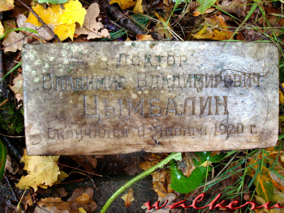 Могила Цимбалина В.В. на Шуваловском кладбище