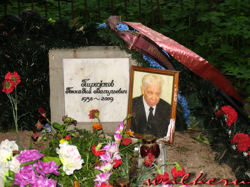 Могила ПИРОЖКОВА Г.В. на Смоленском кладбище