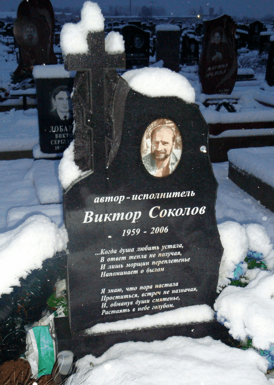 Могила Соколова В.А. на Северном кладбище