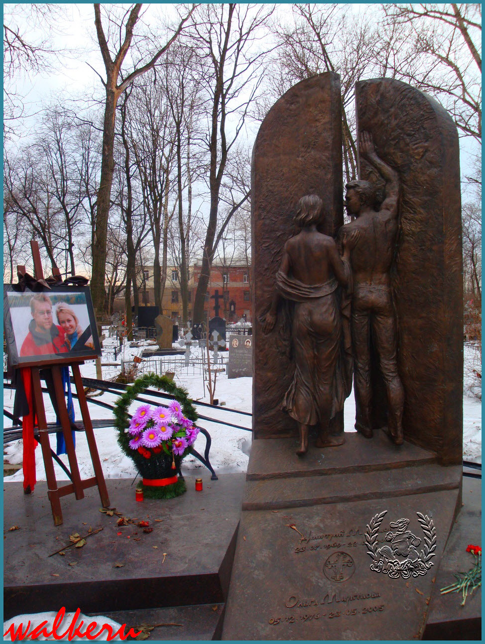 Могила Маркеловых на Волковском кладбище